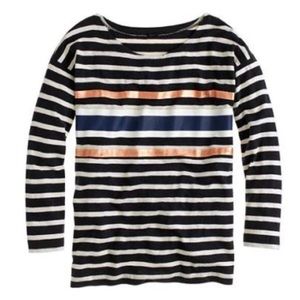 J. CREW foil striped shirt